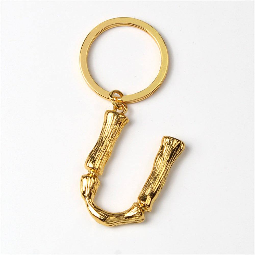 Wholesale Creative 26 English Letters Zinc Alloy Keychain